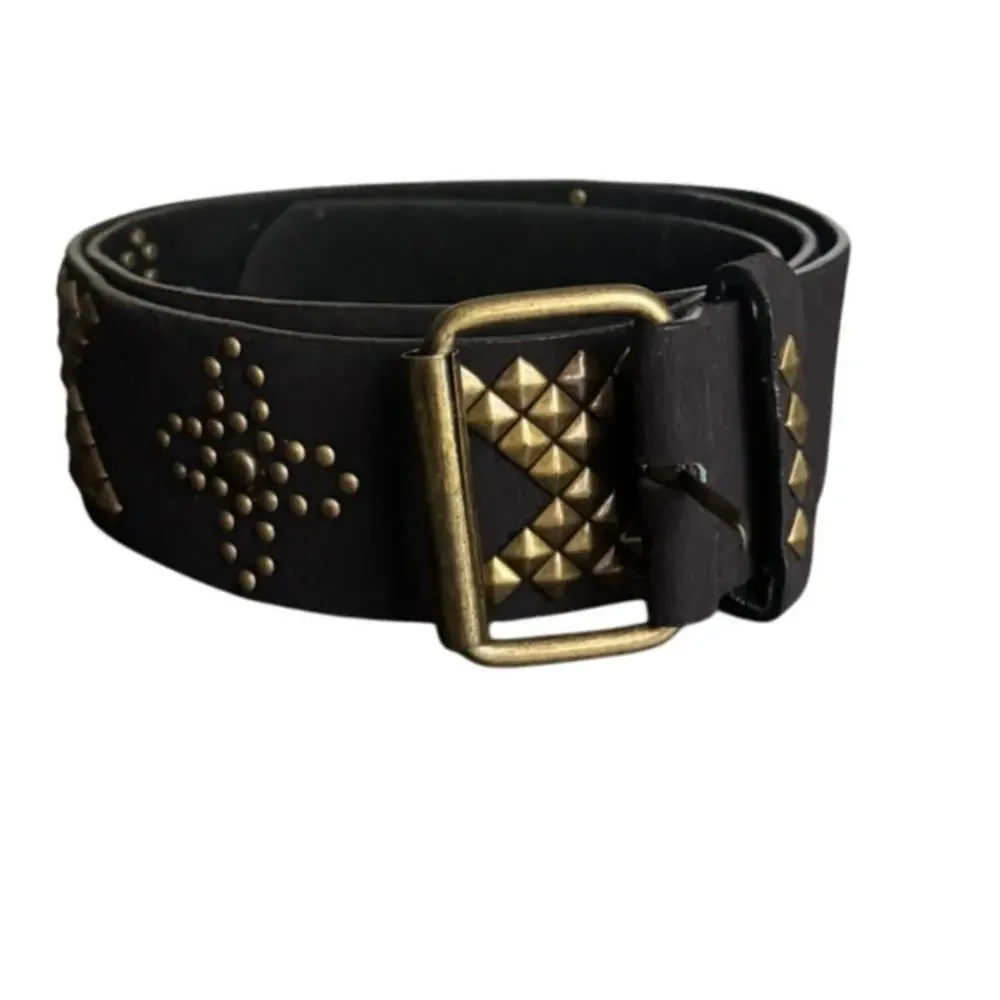 Amiee Lynn Black Belt With‎ Studded Detail Size Large